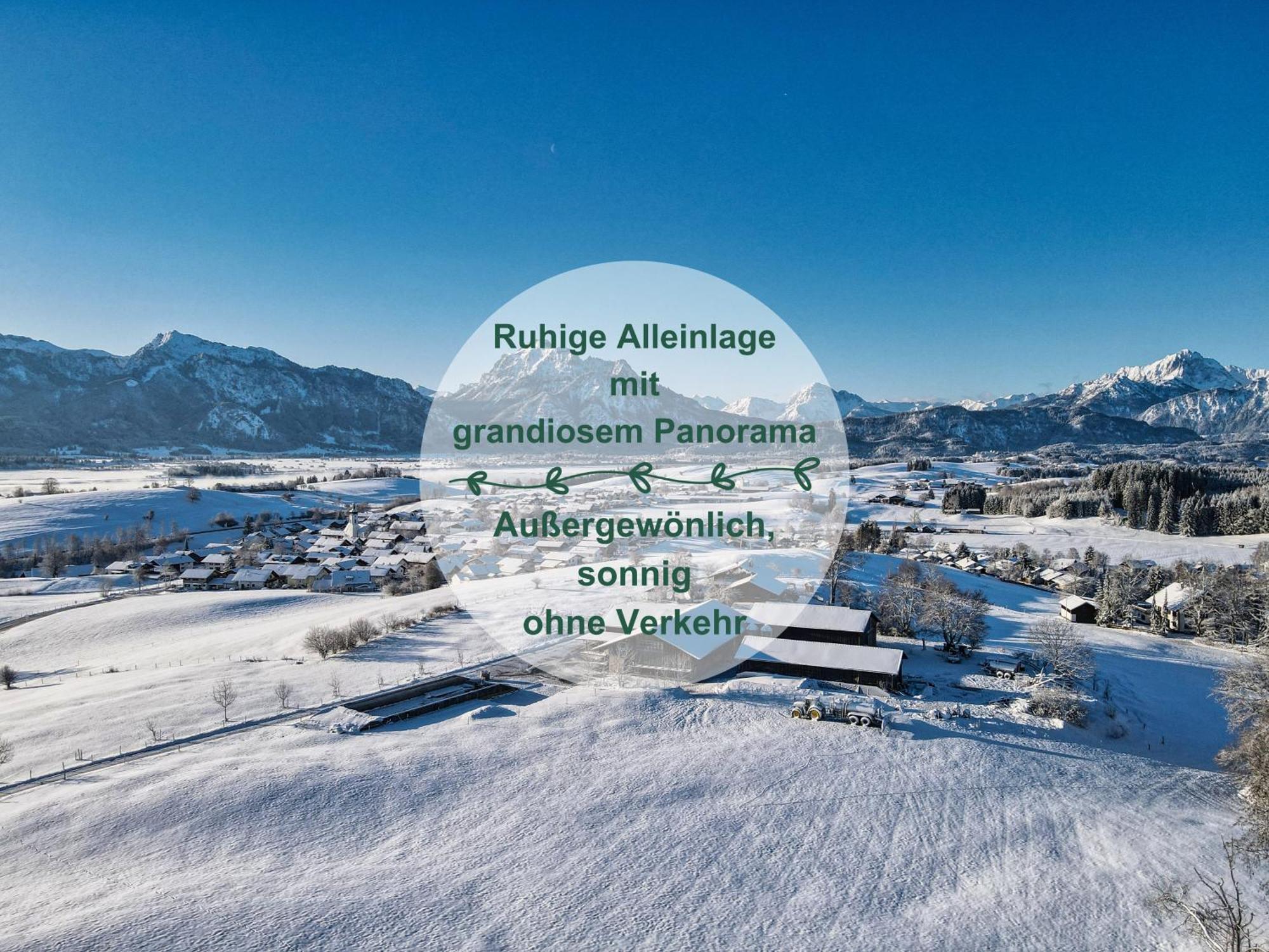 Chalet - Ferienwohnungen - Biohof Stoeger - Panoramasuedbalkon - Grandiose Aussicht Auf See, Berge Und Schloss Neuschwanstein Rieden am Forggensee Exterior photo